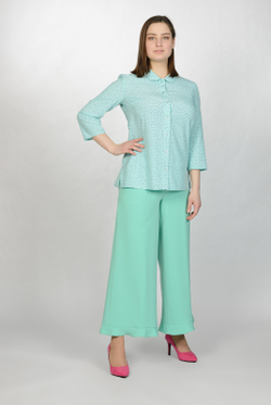 Брюки широкие 2796АЕ, зеленый