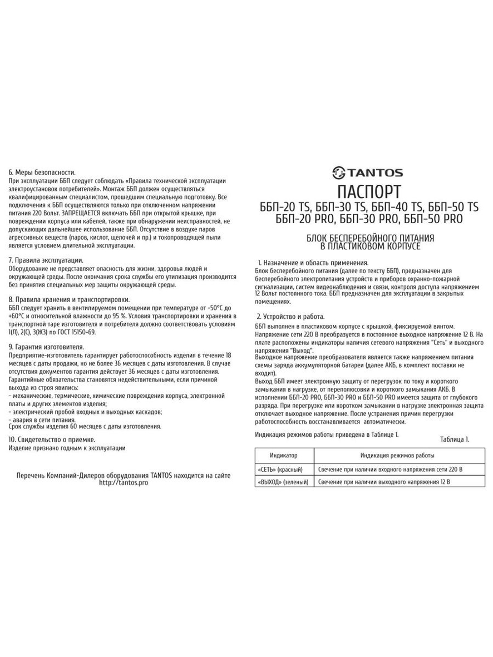 Источник бесперебойного питания ББП-40 TS (ПЛАСТИК)