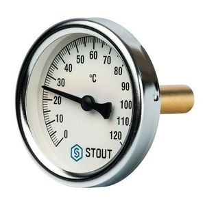 Термометры биметаллические Stout SIM-1001 +120°С с погружной гильзой