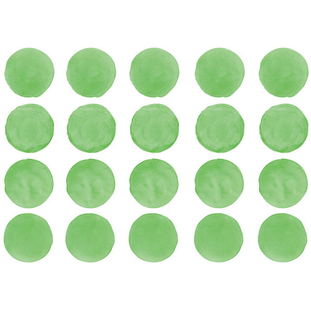 Интерьерная наклейка Watercolor Polka Dots — зелёный