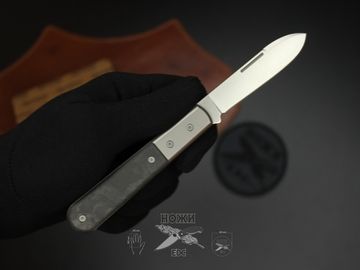 Складной нож Lion Steel "BARLOW Roundhead" L/CK0111 RCF c клинком из стали Böhler M390 Microclean®, рукоять титан / карбон