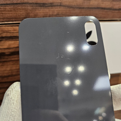 Крышка для iPhone XS Max - задняя стеклянная панель "премиум качество" (чёрного цвета)