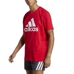 Мужское теннисное поло adidas Essentials Single Jersey Big Logo T-Shirt Men - Red, White