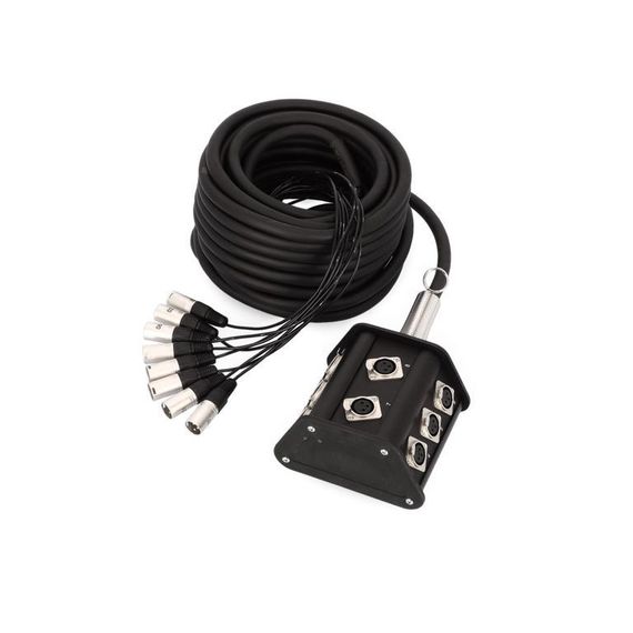 Adam Hall K 8 C 15 P - мультикор со стейдж-боксом, 8 x XLR возврат, 8 x 0.314 мм2, 15 м