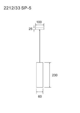 Подвесной светильник 5W 3000K 2212/33 SP-5 белый Cottero Divinare