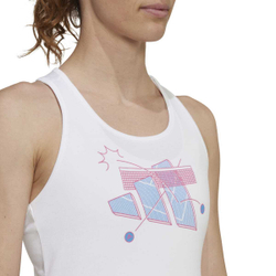 Женский топ теннисный Adidas W TNS Cat G TK - white