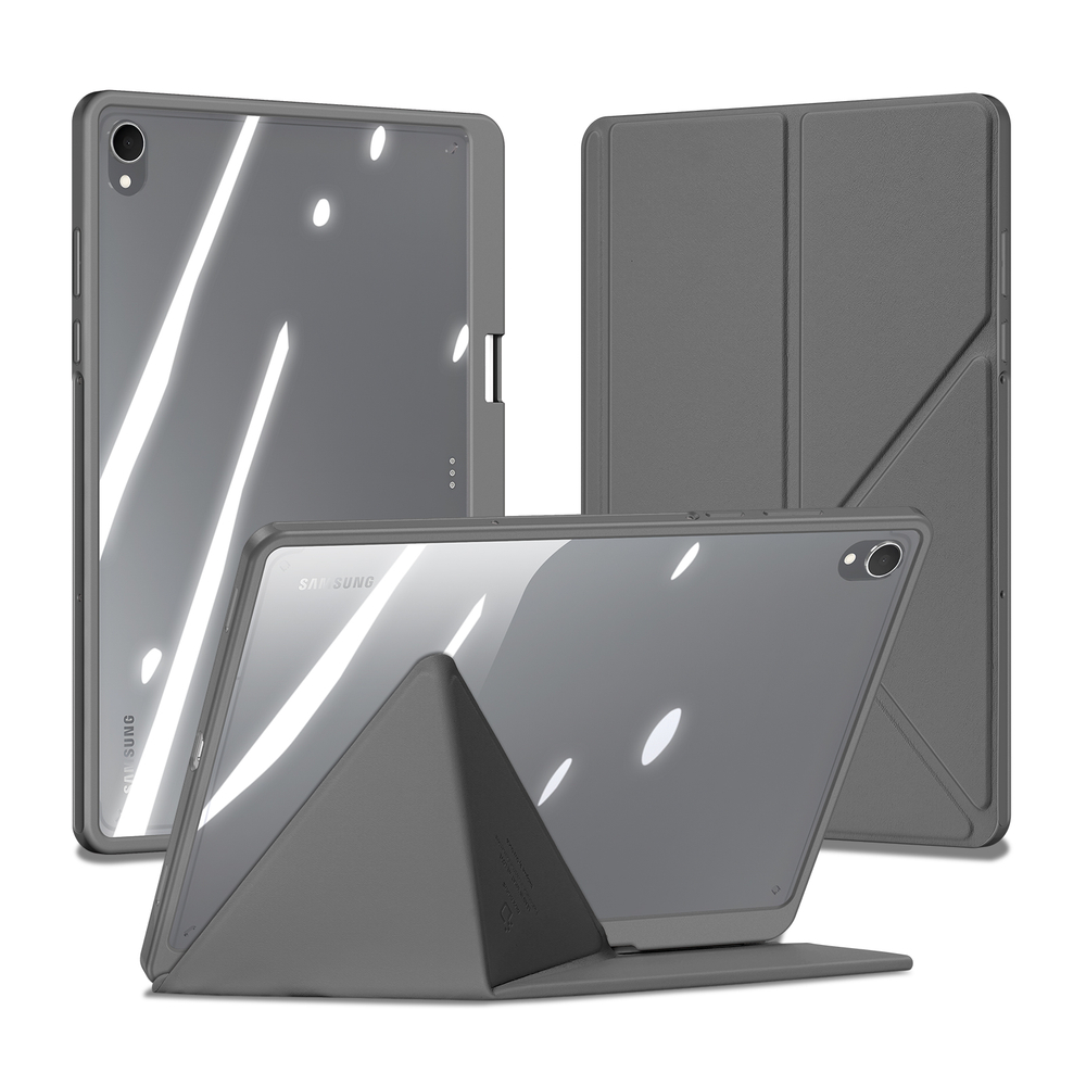 Чехол книжка серого цвета для планшета Samsung Galaxy Tab S11, серия Magi Series Case от Dux Ducis