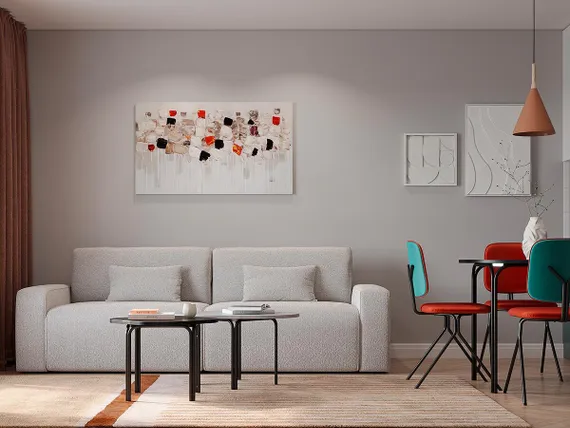 Панно декоративное Fleur, 140х80 см, бежевое