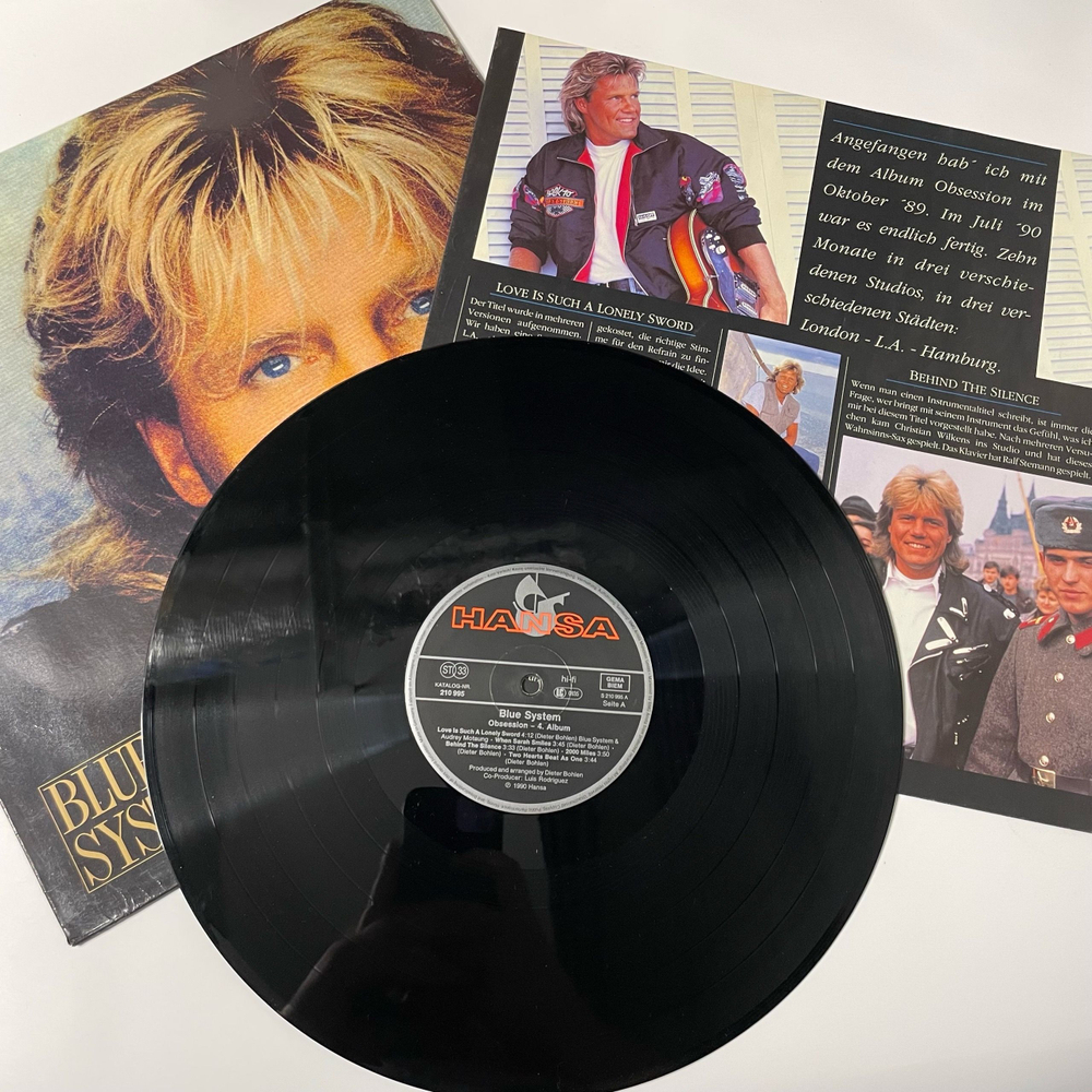Винтажная виниловая пластинка LP Blue System Dieter Bohlen, Obsession (Германия 1990)