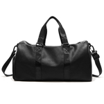RIOREX 32L PU Gym Bag, Handbag, Crossbody Bag, Luggage Bag, Travel Bag Unisex Black/White/Brown