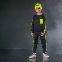Лонгслив с лампасом "Нео" черный подростковый
