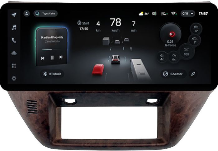 Магнитола для Nissan Patrol Y61 2004-2010 (рамка дерево) - Teyes CC4PRO монитор 12.3" 2K QLED + рамка 9, Android 13, Быстрейшая, Snapdragon 778G, ИИ, CarPlay, DSP, 4G SIM-слот