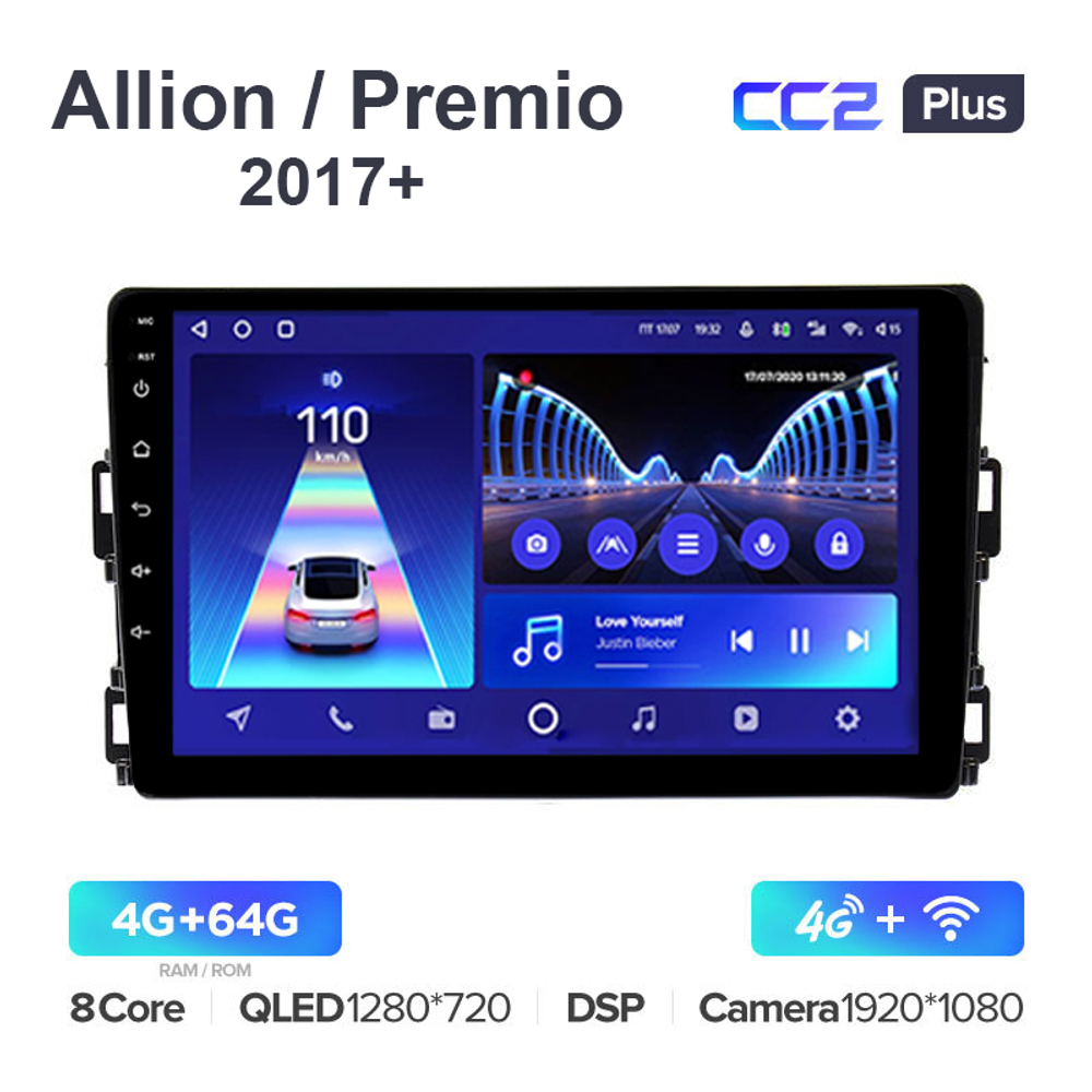 Teyes CC2 Plus 10,2"для Toyota Allion 2017+