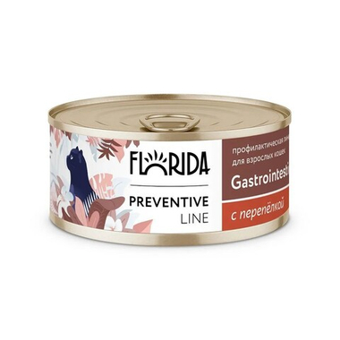 Florida Preventive Line Gastrointestinal Перепелка консервы для кошек 100 г