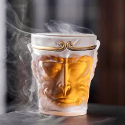 Чашка 240 мл чайно-кофейная без ручки матовая декор Monkey King Barista d 7,3 см h9 см Barbossa [1]