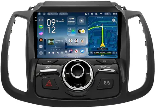Магнитола для Ford Kuga 2 2017-2019 (SYNC 3, рамка с кнопками тип 2) - Teyes CC4-PRO монитор 9.5" 2K QLED на Android 13, Быстрейшая, Snapdragon 778G, ИИ, CarPlay, DSP, 4G SIM-слот