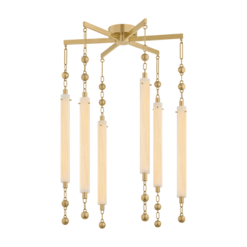 Corbett Parigi Chandelier, 70 cm, Vintage Brass