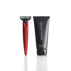 Подарочный набор Bolin Webb R1, бритва R1-S красная, крем для бритья Bolin Webb (BW GIFTBOX CREAM R1 RED)