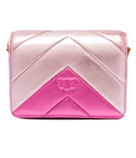 Кожаная сумка через плечо LOVE CLICK MINI BIG CHEVRON Pinko - розовый(100067 A1YA)