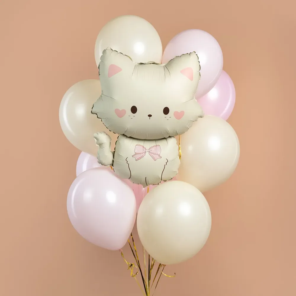 Шар (28''/71 см) Фигура, Кошечка с бантиком, 1 шт.