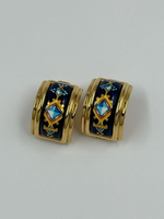 Клипсы с эмалью Hermes