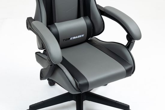 Кресло спортивное TopChairs Commander серо-черный