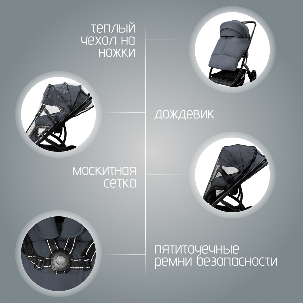 Модульная коляска BubaGO Lotta Thermo 3в1