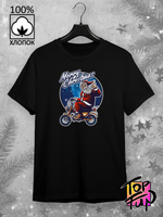 Футболка Santa на мопеде