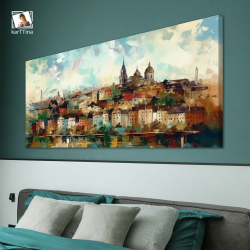 Картина karTTina "ГОРОД ПРОСЫПАЕТСЯ", 80х40 см