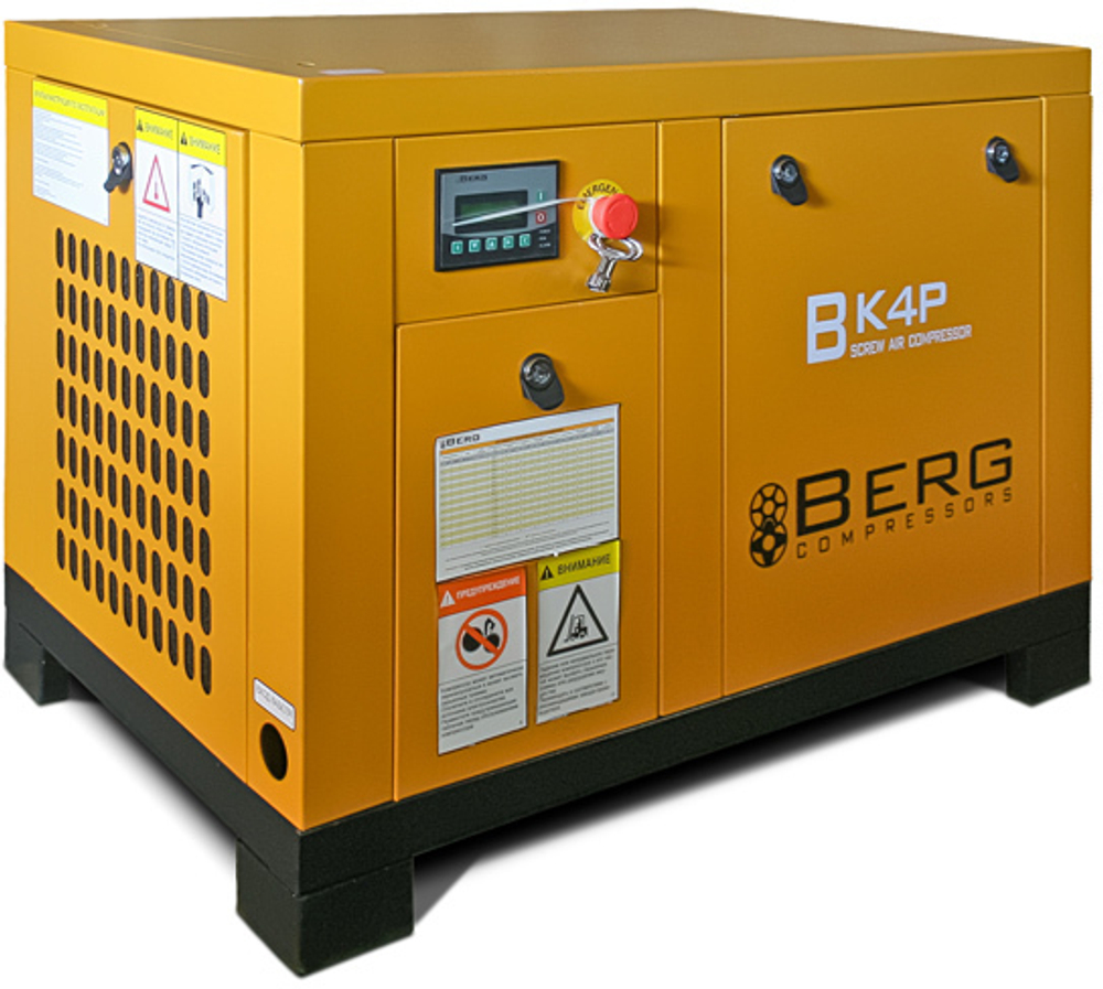 Винтовой компрессор BERG ВК-4Р-Е IP55 с частотником 7 бар