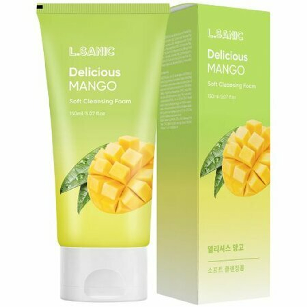 Пенка для умывания с экстрактом манго L.SANIC Delicious Mango Soft Cleansing Foam 150 мл