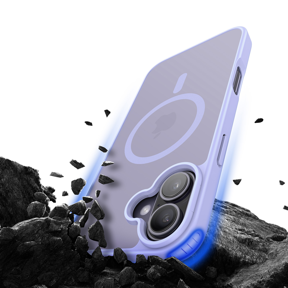 Матовый защитный чехол светло-фиолетового цвета с MagSafe для iPhone 17, серия Yind Series от Dux Ducis