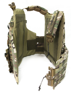 Чехол для бронежилета плитника КРЕПОСТЬ быстросброс слева, MIMICRYA, Cordura 1000D, MULTICAM, S-M