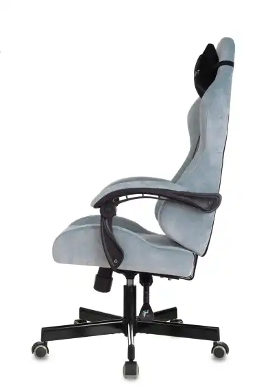 Кресло игровое Knight Terminator серо-голубой Light-28 крестов. металл