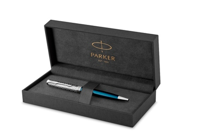 Шариковая ручка Parker Sonnet Premium Refresh BLUE CT 2119649, стержень: M, цвет чернил: black , в подарочной упаковке