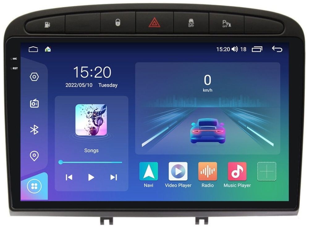 Магнитола для Peugeot 308 2007-2014, 408 2012-2022 - Parafar PF081U2K на Android 13, Быстрая, QLED+2K, CarPlay, 4G SIM-слот