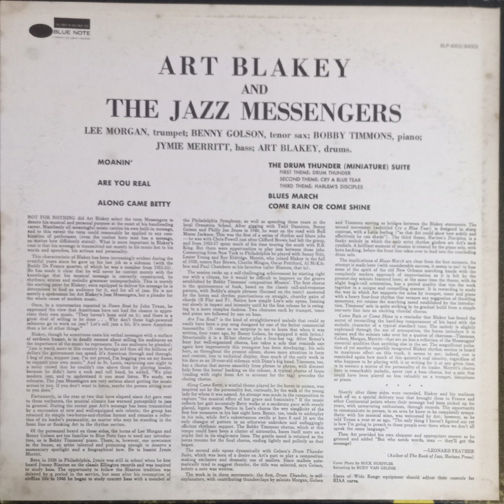 Art Blakey And The Jazz Messengers / Moanin' (LP)