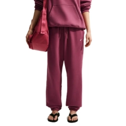 Женские теннисные брюки Nike Studio Fleece Medium Weight - pink smoke/sail