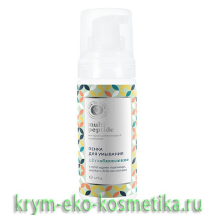 Пенка для умывания Ультраобновление с АНА кислотами Multi Peptide ТМ Мануфактура Дом Природы