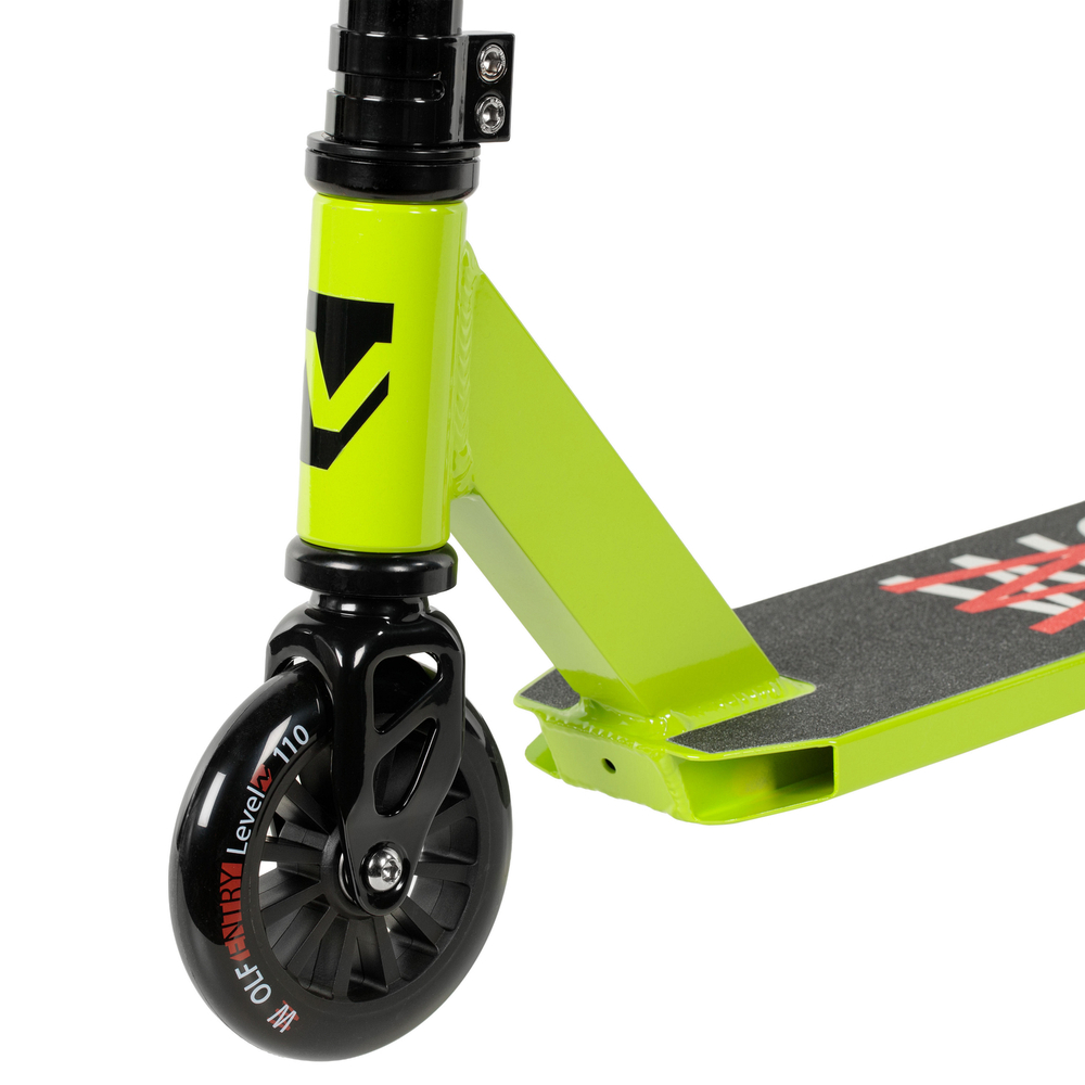 Самокат трюковый NOVATRACK WOLF'20, черно-зеленый