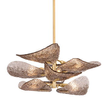 Corbett Cardiff Chandelier, 70 cm, Vintage Gold Leaf