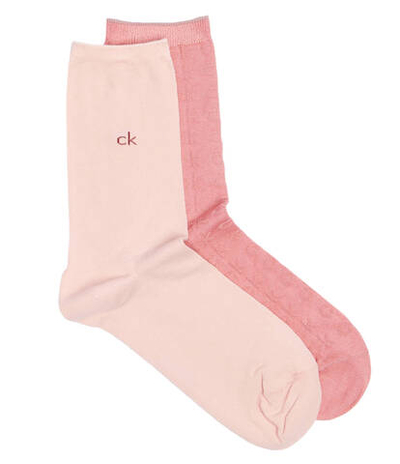 Носки 2 пары Calvin Klein - пудро-розовый(701230656)