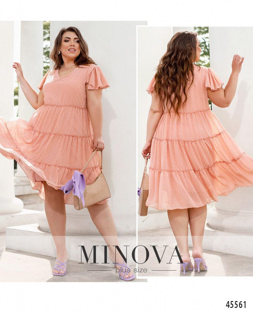 Платье 8638-1-пудра Minova Платье 8638-1-пудра Minova