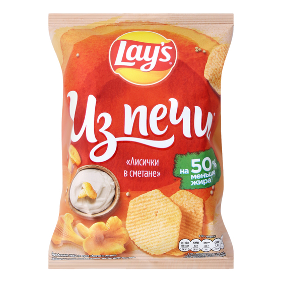 Чипсы Lays Из Печи 85гр ЛИСИЧКИ В СМЕТАНЕ (14)