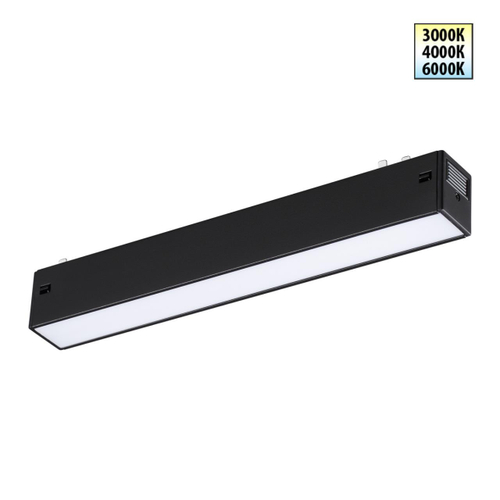 359936 PORT NT25 208 черный Трековый светильник с переключ. цв. темпер. IP20 LED 3000К\4000К\6000К 10W 90-240V VECTOR