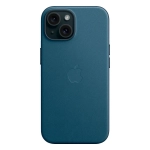 Тканевый чехол с поддержкой MagSafe Apple FineWoven Case для iPhone 15, Pacific Blue (Тихоокеанский синий)