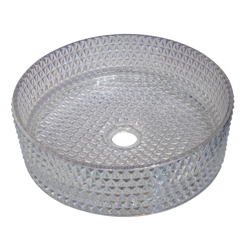 Раковина накладная AVS Диаманд 36x36 горный хрусталь 813-0212-d36GL01-IR