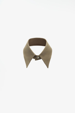 ZARA X JOHN GALLIANO ВОРОТНИК РУБАШКИ ИЗ ПОПЛИНА, ОЛИВКОВЫЙ