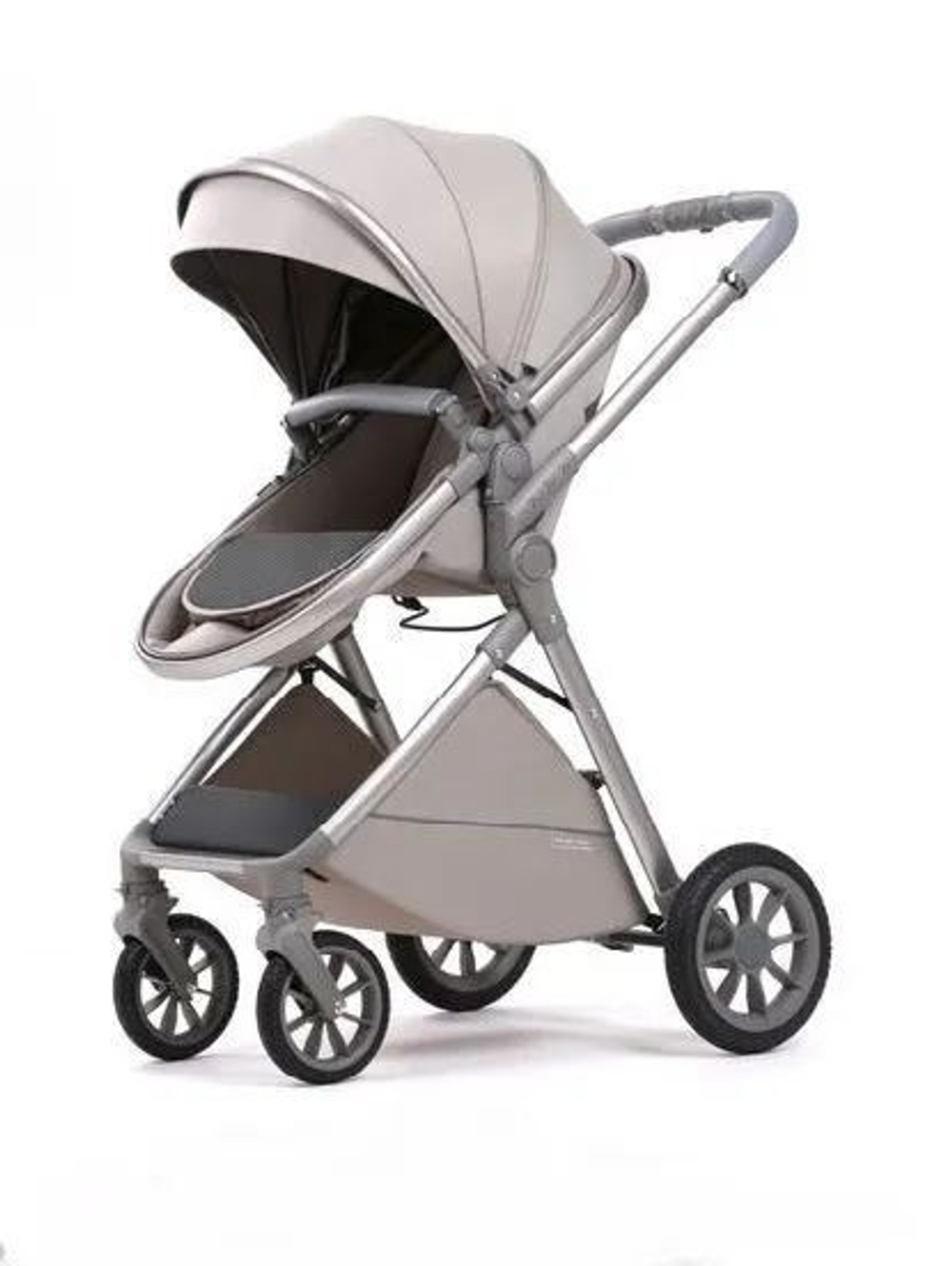 Коляска-трансформер 2в1 Luxmom V2 (V8+C), коричневый цвет