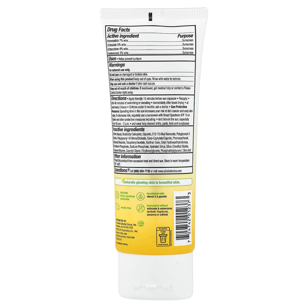 Alba Botanica, Hawaiian солнцезащитный лосьон для лица, SPF 30, без отдушек, 89 мл (3 жидк. унции)
